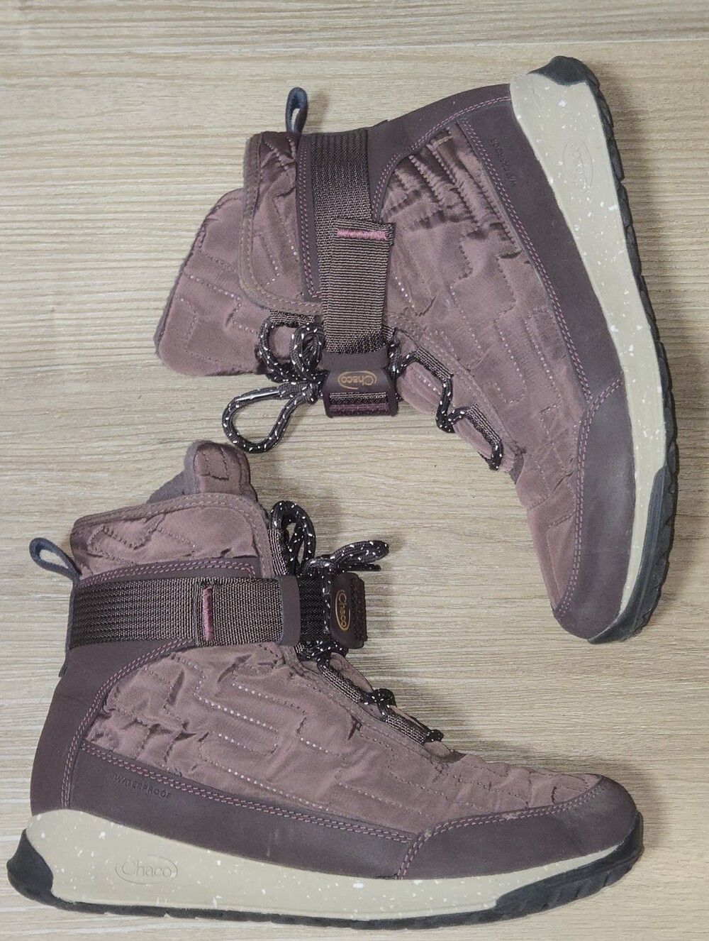 Chaco Women's Mauve Quilted Waterproof Ankle Boots